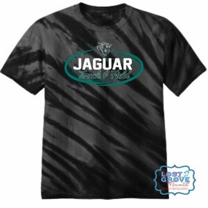 Jaguar Track & Field Striped Tie Dye Tee